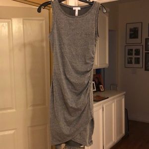 Leith wrap tank dress grey XS